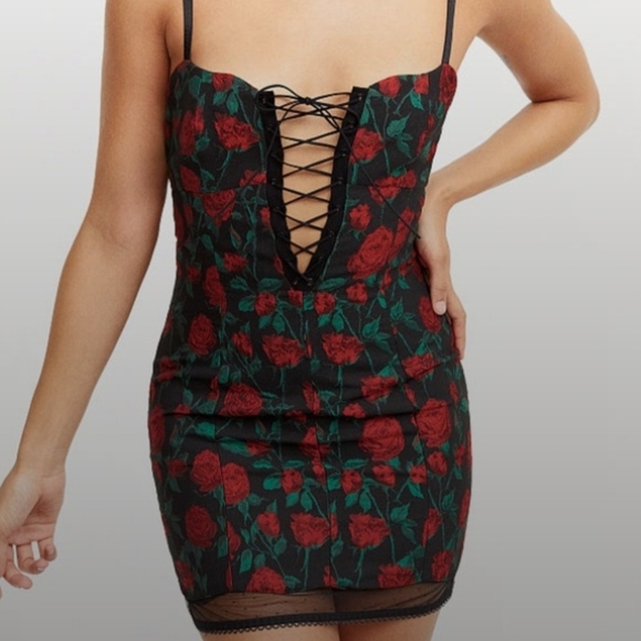 FOR LOVE & LEMONS Viviene Rose Corset Dress* - Picture 1 of 13
